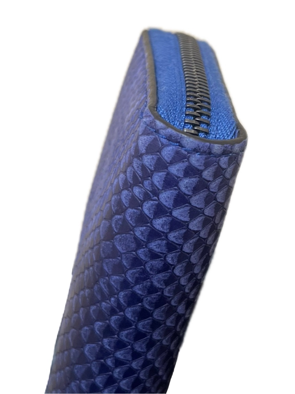 Jimmy Choo Blue Snake Embossed Continental Wallet - Picture 6 of 16